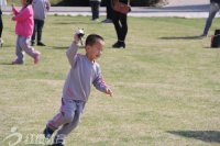 山西呂梁紅纓英華幼兒園舉辦親子放風箏活動